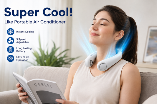 Rechargeable Portable Neck Fan (3 Speed)